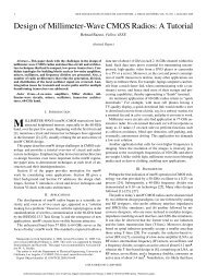 Design of Millimeter-Wave CMOS Radios: A Tutorial - UCLA ...