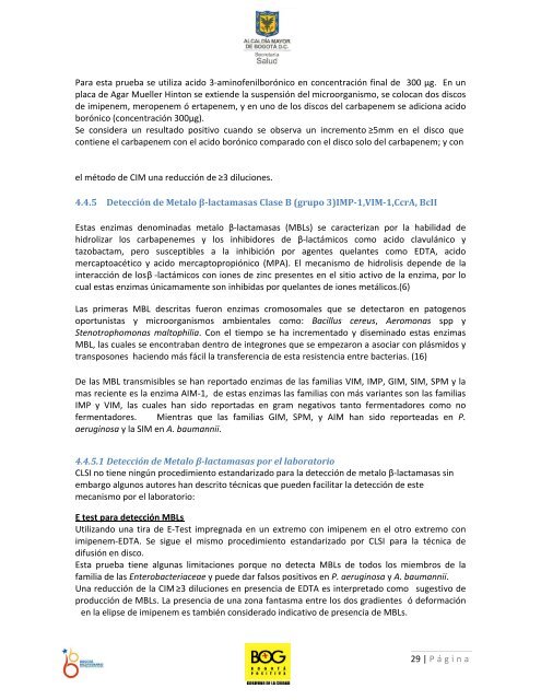 manual de resistencia bacteriana - Secretaría Distrital de Salud