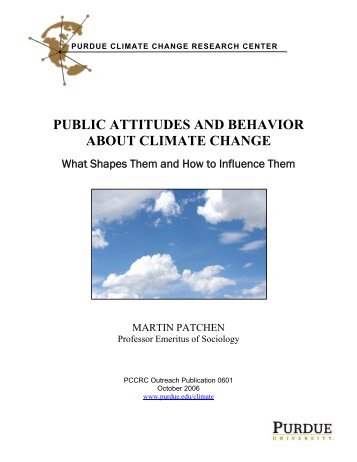 public attitudes and behavior about climate ... - Purdue University