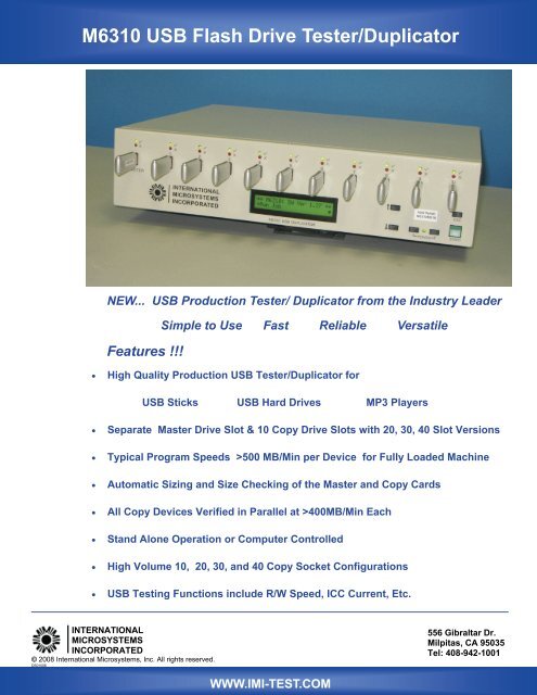 M6310 USB Flash Drive Tester/Duplicator - Trace Digital