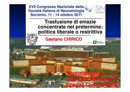 Iowa and PINT trial - SIN :: Congresso 2011 - SocietÃ  Italiana di ...