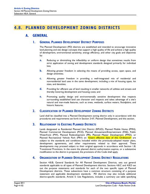 Article 4 Zoning
