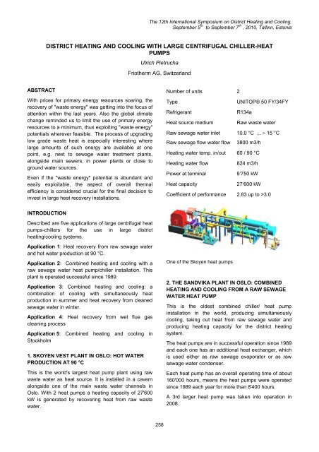 12th International Symposium on District Heating and Cooling