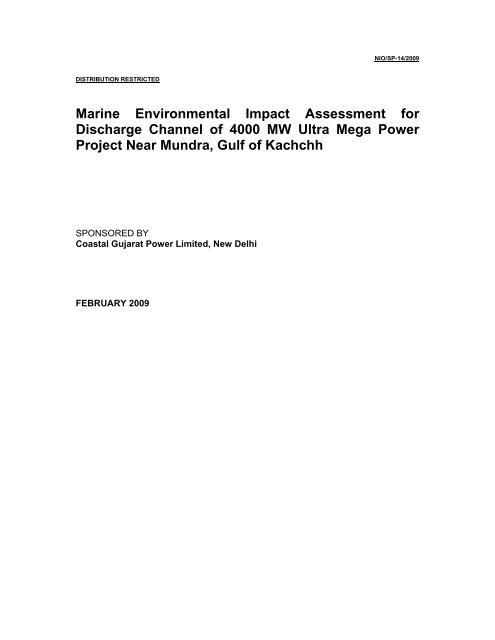 Marine Environment Impact Assessment Report dated ... - Tata Power