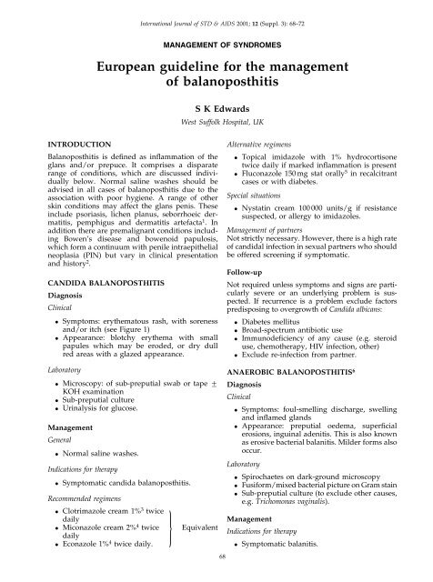 Balanoposthitis - The International Union against Sexually ...