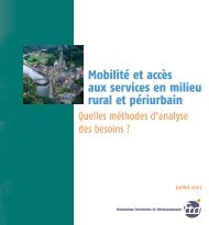 Mobilité et accès aux services en milieu rural - Etd