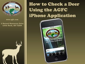 How to Check a Deer Using the AGFC iPhone Application