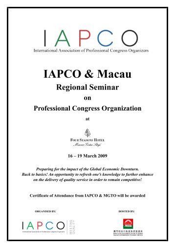 programme - IAPCO