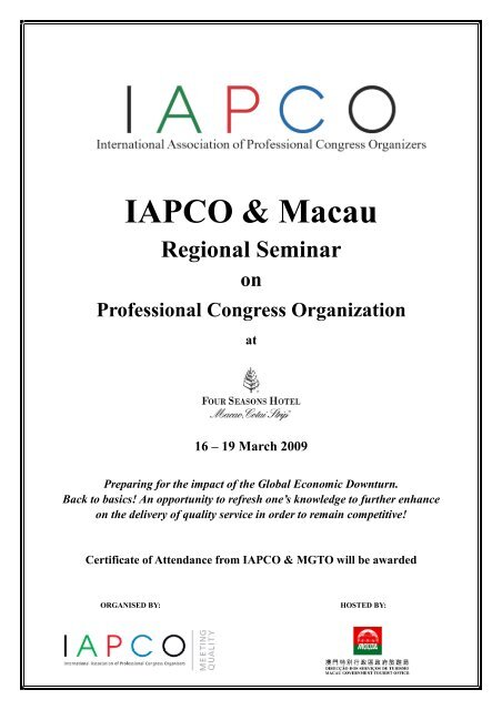 programme - IAPCO