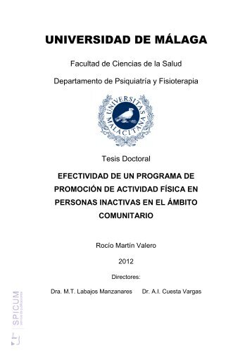 Efectividad de un programa de promoción de actividad física en ...