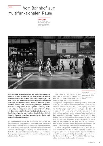 Vom Bahnhof zum multifunktionalen Raum (pdf) - Basler & Hofmann