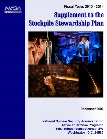 Supplement to the Stockpile Stewardship Plan Overview - National ...