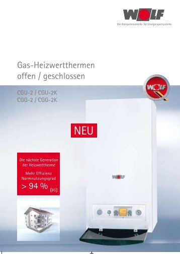 Gas-Heizwertthermen offen / geschlossen > 94 % - TheKeSo.de