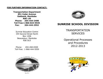 Transportation Handbook 2012-2013.pdf - Sunrise School Division