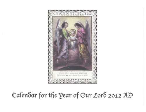 Free Traditional Catholic Liturgical Wall Calendar to print - Sanctus ...