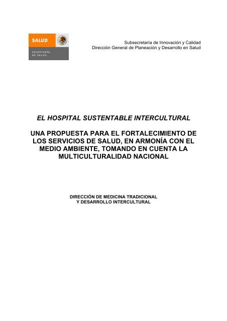 el hospital sustentable intercultural una propuesta para el ...