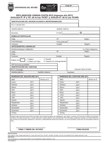 declaración jurada notarial - Universidad del Bío-Bío