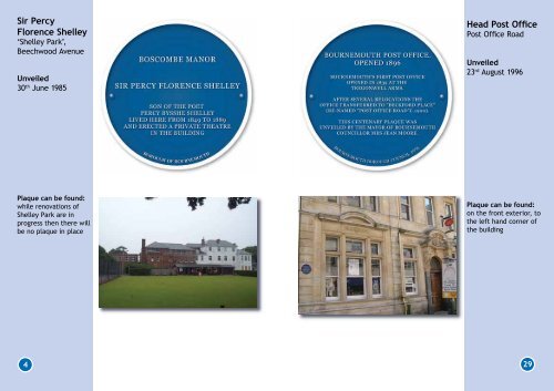 Bournemouth's Blue Plaques Bournemouth's Blue Plaques