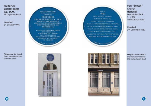 Bournemouth's Blue Plaques Bournemouth's Blue Plaques