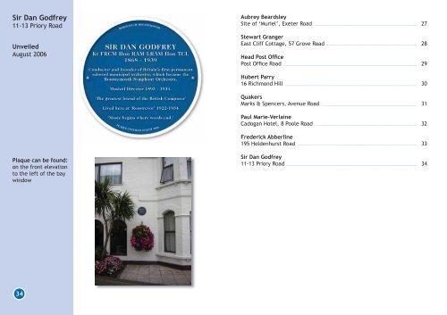 Bournemouth's Blue Plaques Bournemouth's Blue Plaques