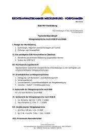 RAK-MV-Fortbildung Typische Baumängel Mängelansprüche nach ...