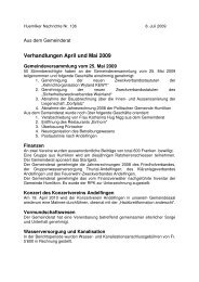 Verhandlungen April und Mai 2009 - auf Humlikon.ch