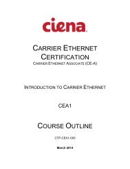 CE Certification CE-A Introduction to Carrier Ethernet ... - ABC Signup