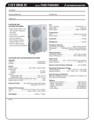 Model: PUMY-P48NHMU - Mitsubishi Electric Sales Canada Inc.