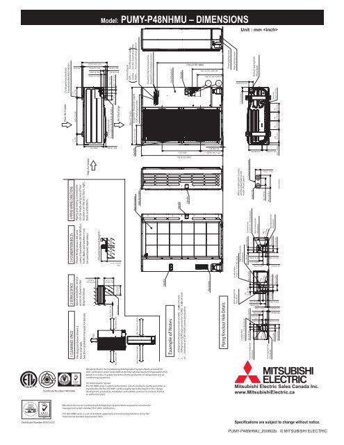 Model: PUMY-P48NHMU - Mitsubishi Electric Sales Canada Inc.