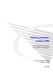 Tableau entrÃ©es- sorties 1990 - Bureau fÃ©dÃ©ral du Plan