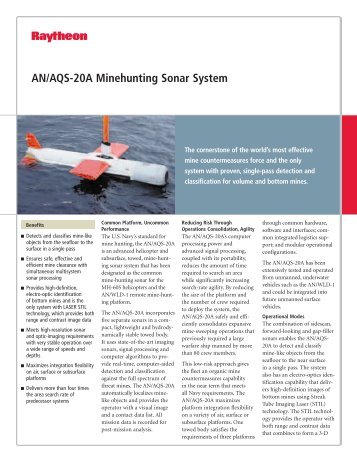 AN/AQS-20A Minehunting Sonar System - Raytheon