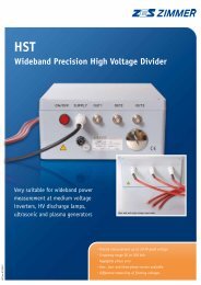 Wideband Precision High Voltage Divider - ZES ZIMMER