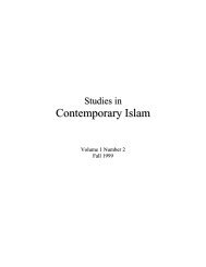 Contemporary Islam - Youngstown State University