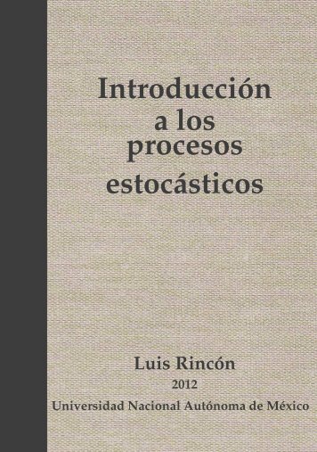 IntroducciÂ´on a los procesos estocÂ´asticos - Departamento de ...