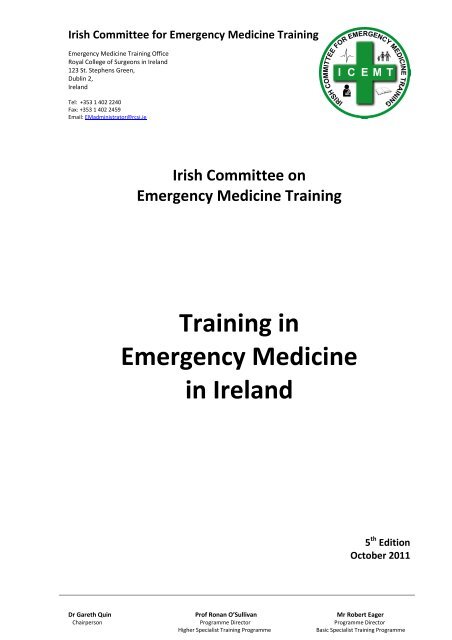 Irish Committee On Emergency Medicine Training - Royal College of ...