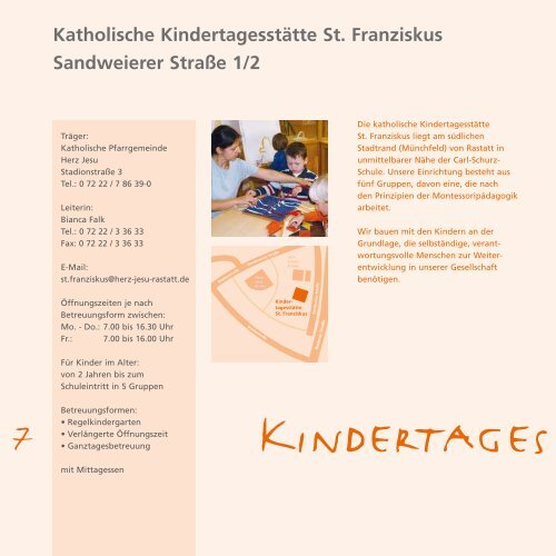 Kindertageseinrichtungen - Stadt Rastatt