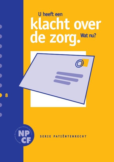 Klachtrecht van clienten (folder NPCF) - NVVP