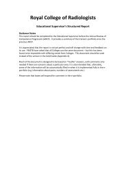 Educational Supervisor's Structured Report - The Royal College of ...