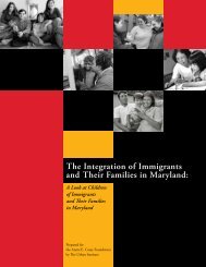 The Integration of Immigrants and Their Families in Maryland: A ...