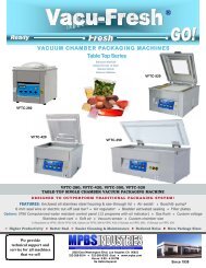 Vacu-Fresh Table-Top Vacuum Packaging Machine - MPBS Industries