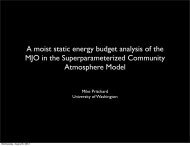 A moist static energy budget analysis of the MJO in the ... - cmmap