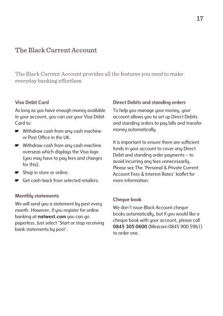 Helping you make the most of your Black Account - NatWest