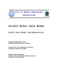 ArcGIS Hydro Data Model - Center for Research in Water Resources ...