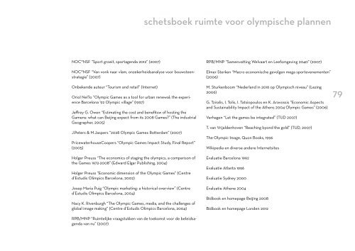 Schetsboek ruimte voor olympische spelen - Sport Knowhow XL