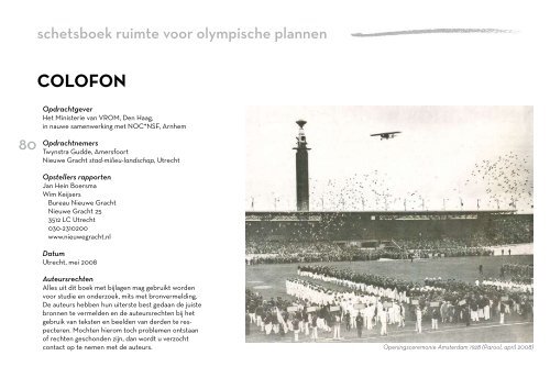 Schetsboek ruimte voor olympische spelen - Sport Knowhow XL