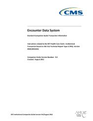 Encounter Data Companion Guide - CSSC Operations