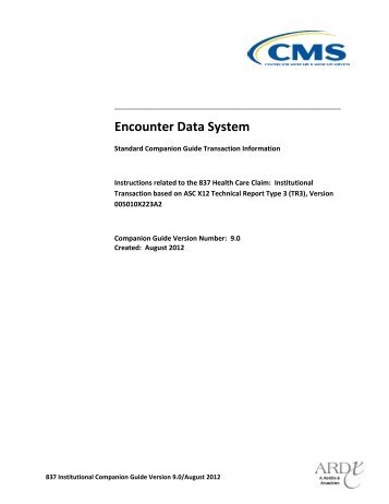 Encounter Data Companion Guide - CSSC Operations