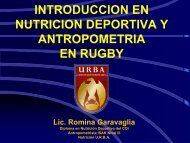 NUTRICIÃN DEPORTIVA APLICADA AL RUGBY - URBA