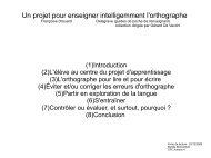 Un projet pour enseigner intelligemment l'orthographe - Amiens 4