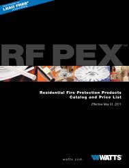 Residential Fire Protection Products Catalog and Price List